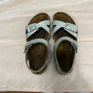 Birkenstock Silver Sandals with Adjustable Straps